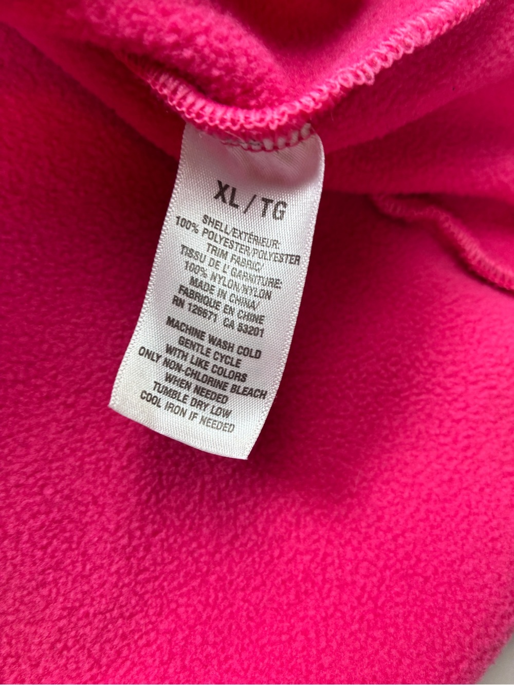 Aeropostale XL Bright Hot Pink Full-Zip Thick Fleece Jacket - Picture 8 of 11